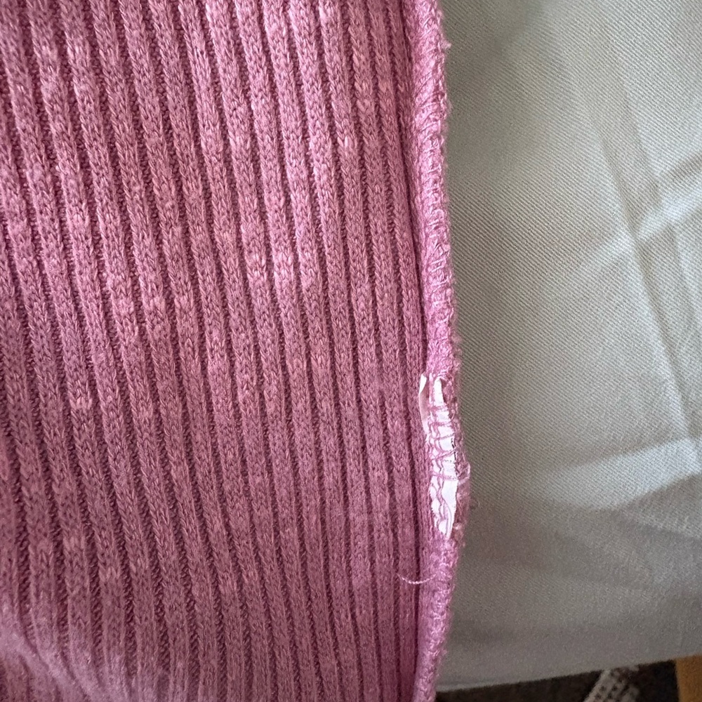 Pink Ribbed Women's Top - Picture 5 of 6